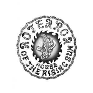 Aotearoa North New Zealand Stingray Sun with Mangopare and Koru Design with Text" House of the rising Sun" for Maori and those who love Maori Culture.Mens Tshirt.Black Text Design