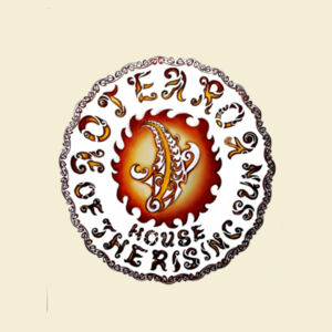 Aotearoa North New Zealand Stingray Sun with Mangopare and Koru Design with Text" House of the rising Sun" for Maori and those who love Maori Culture.Womans Tshirt.Color Text.. Design