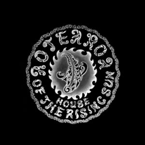 Aotearoa North New Zealand Stingray Sun with Mangopare and Koru Design with Text" House of the rising Sun white color. Design
