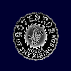 Aotearoa North New Zealand Stingray Sun with Mangopare and Koru Design with Text" House of the rising Sun white Text. Design